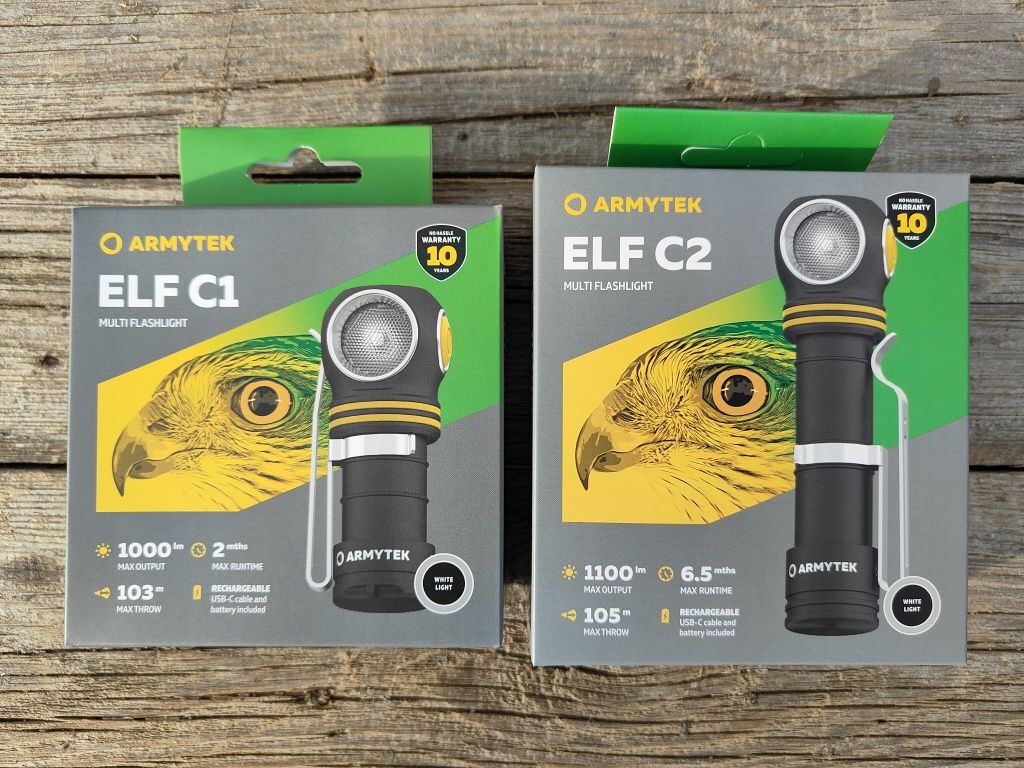 Налобний ліхтар Armytek ELF C1 v2.5 USB-C Armytek ELF C2 v2.5 USB-C