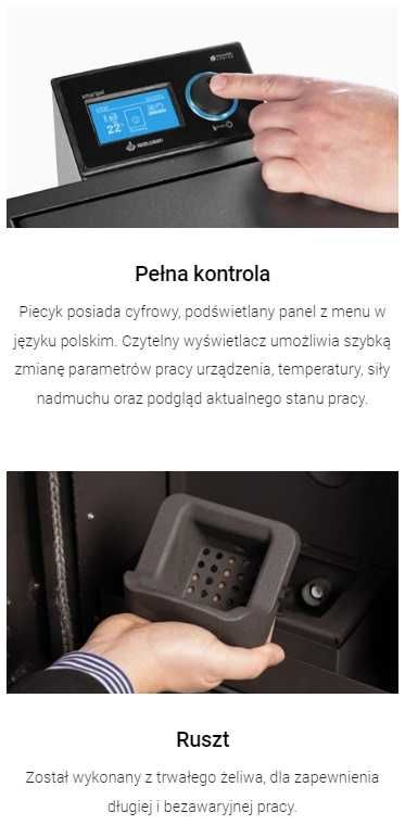 Piec Kozlusan stalowy na pellet 6 kW