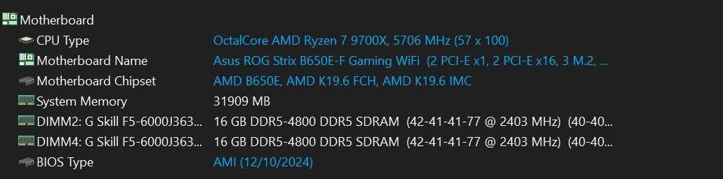 Материнская плата Asus ROG STRIX B650E-F GAMING WIFI (x670e) AMD AM5