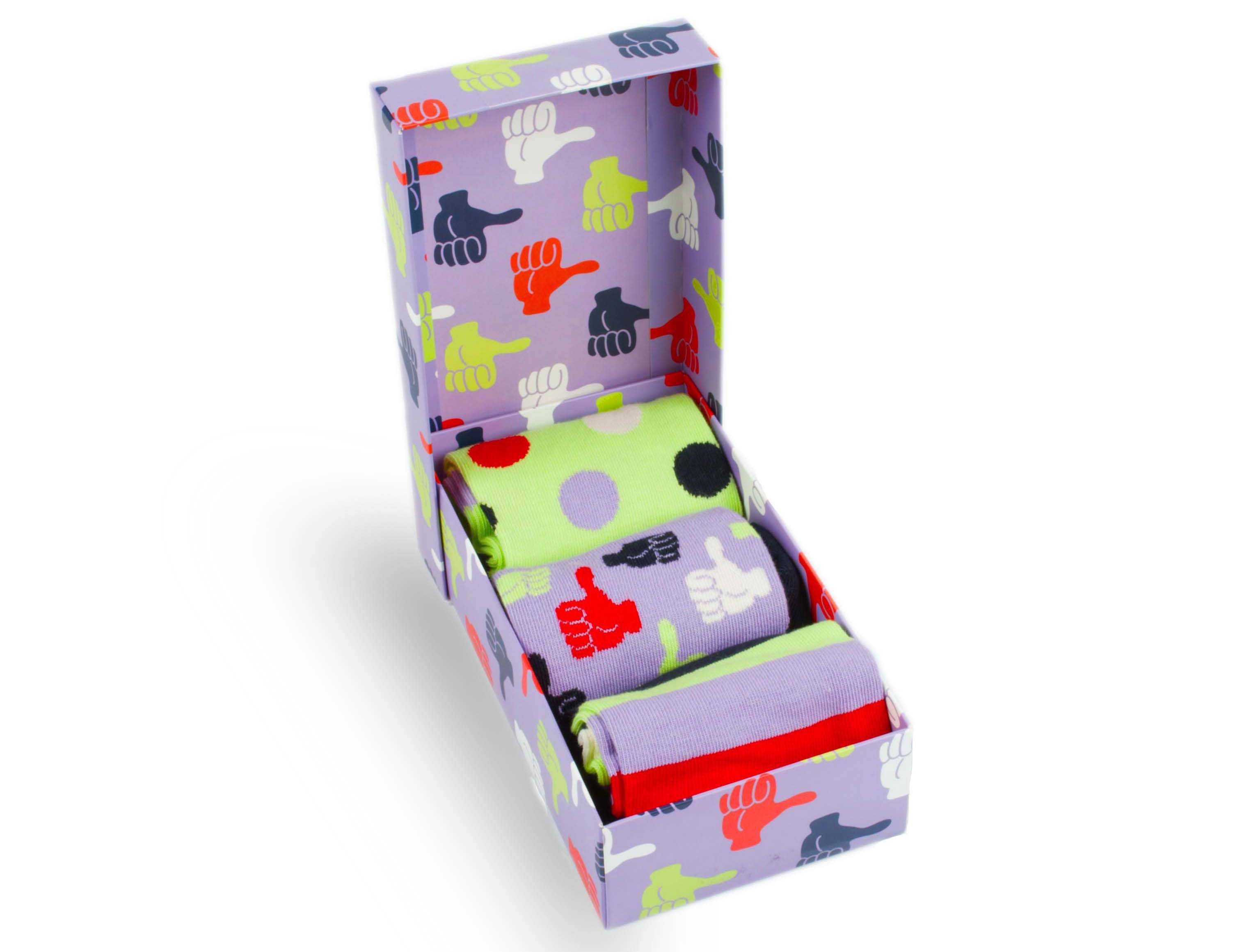 Skarpety bawełniane Happy Socks [SXTHU08-5300] 3PAK