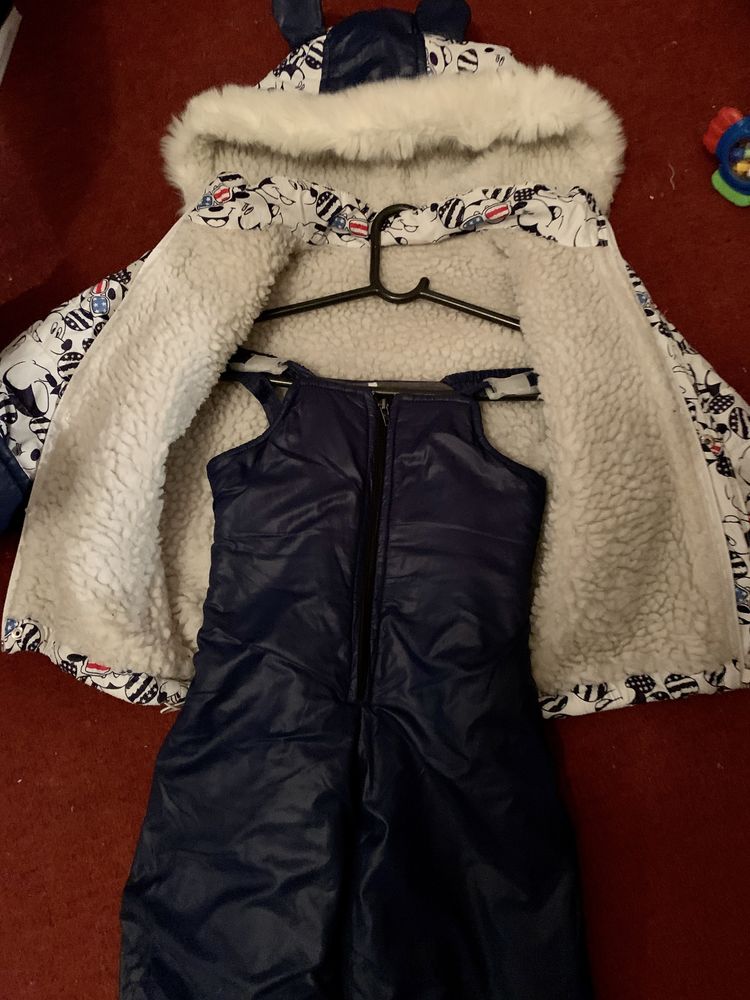 Зимняя курточка + полукомбинезон на овчине.