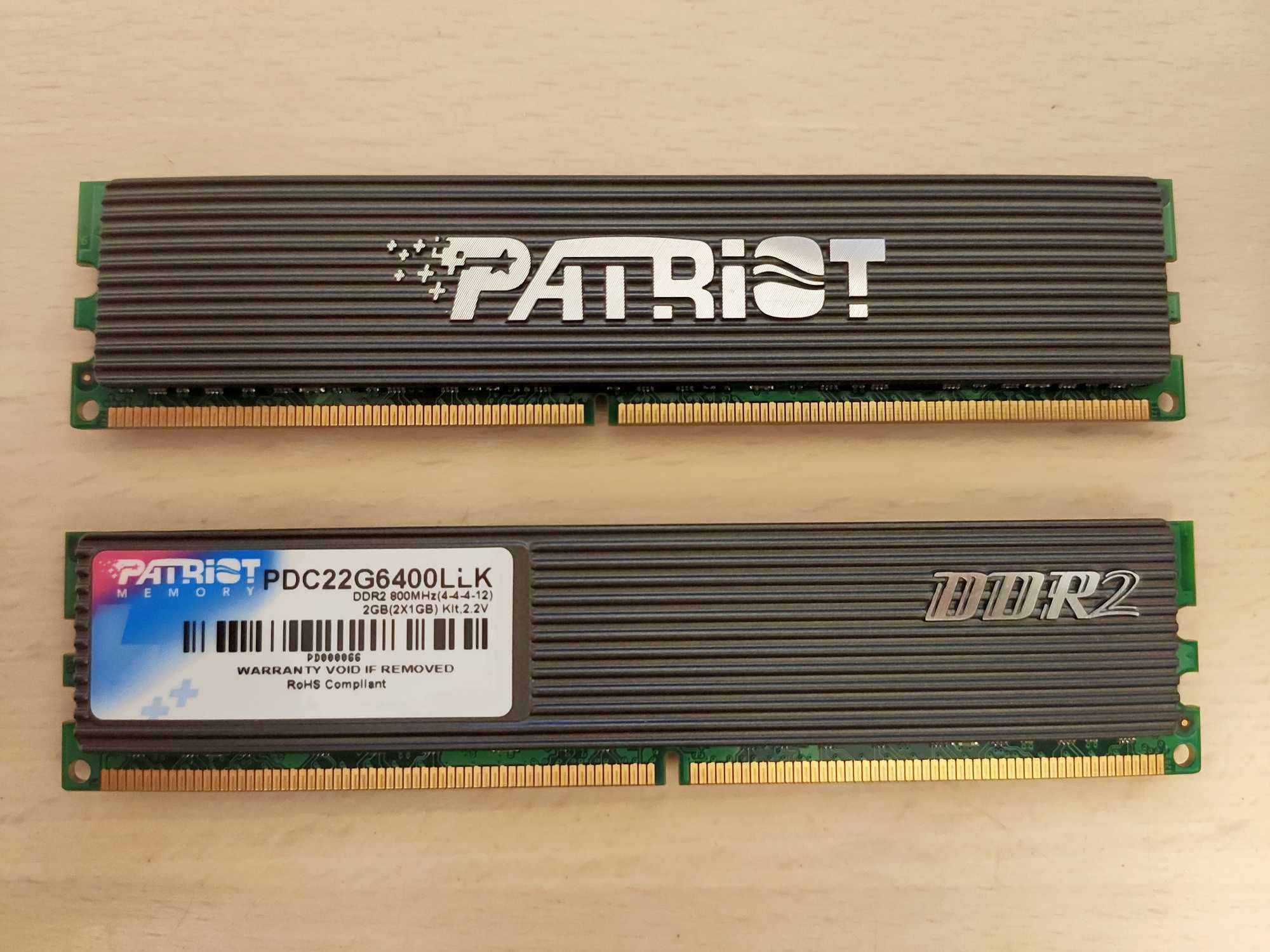 Pamięć RAM PATRIOT DDR2 1GB 800 Mhz
