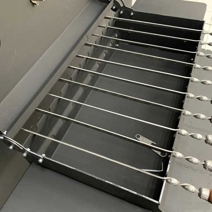 Портативний Мангал | 9 Шампурів | 3мм 4мм | Розкладний | Телефонуй