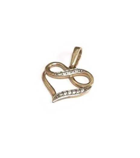 Wyrób jubilerski - Złota przywieszka serduszko p.585 0,99g.