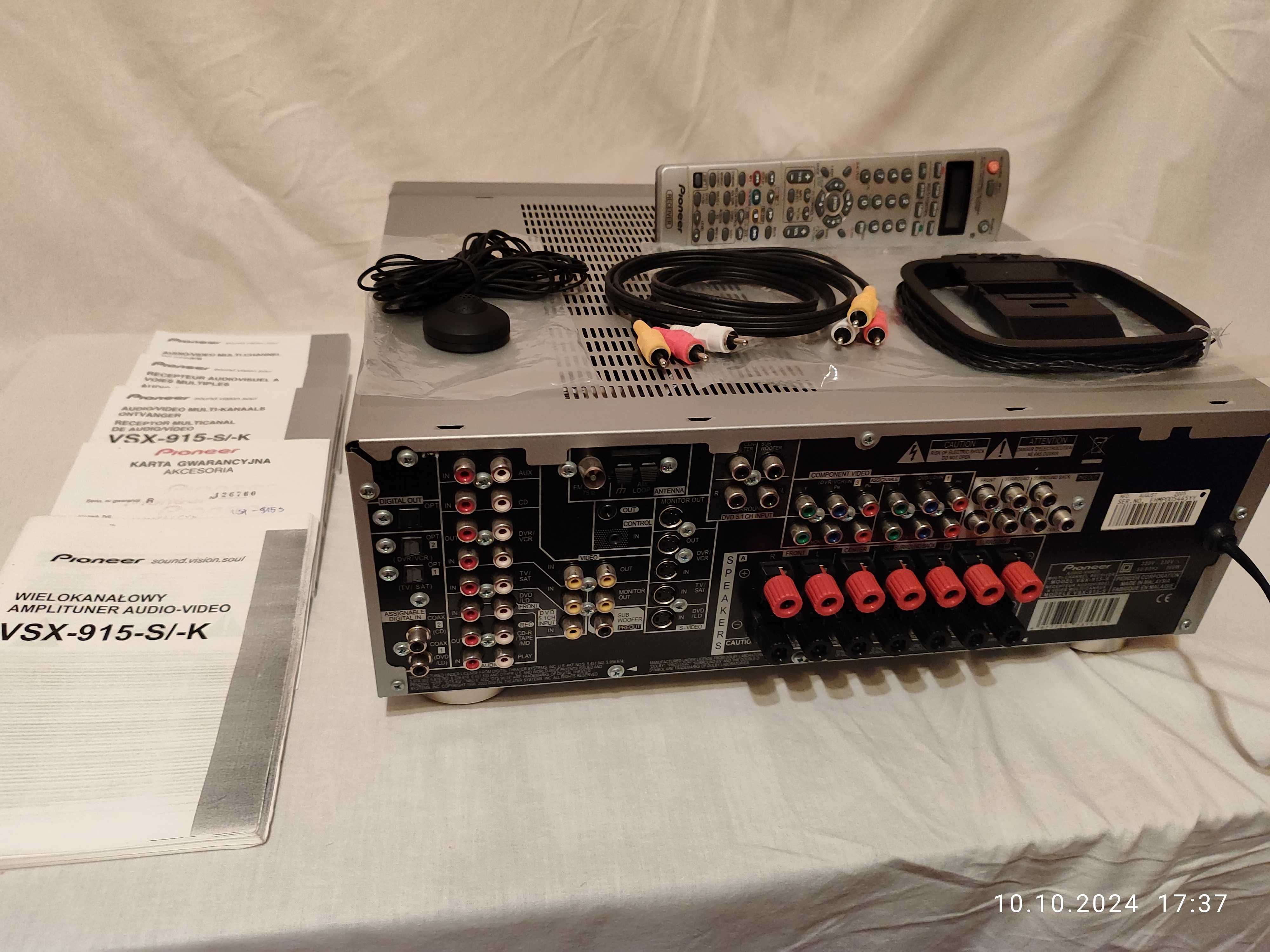 Sprzedam apmlituner PIONEER VSX-915-S + głośniki RUBI