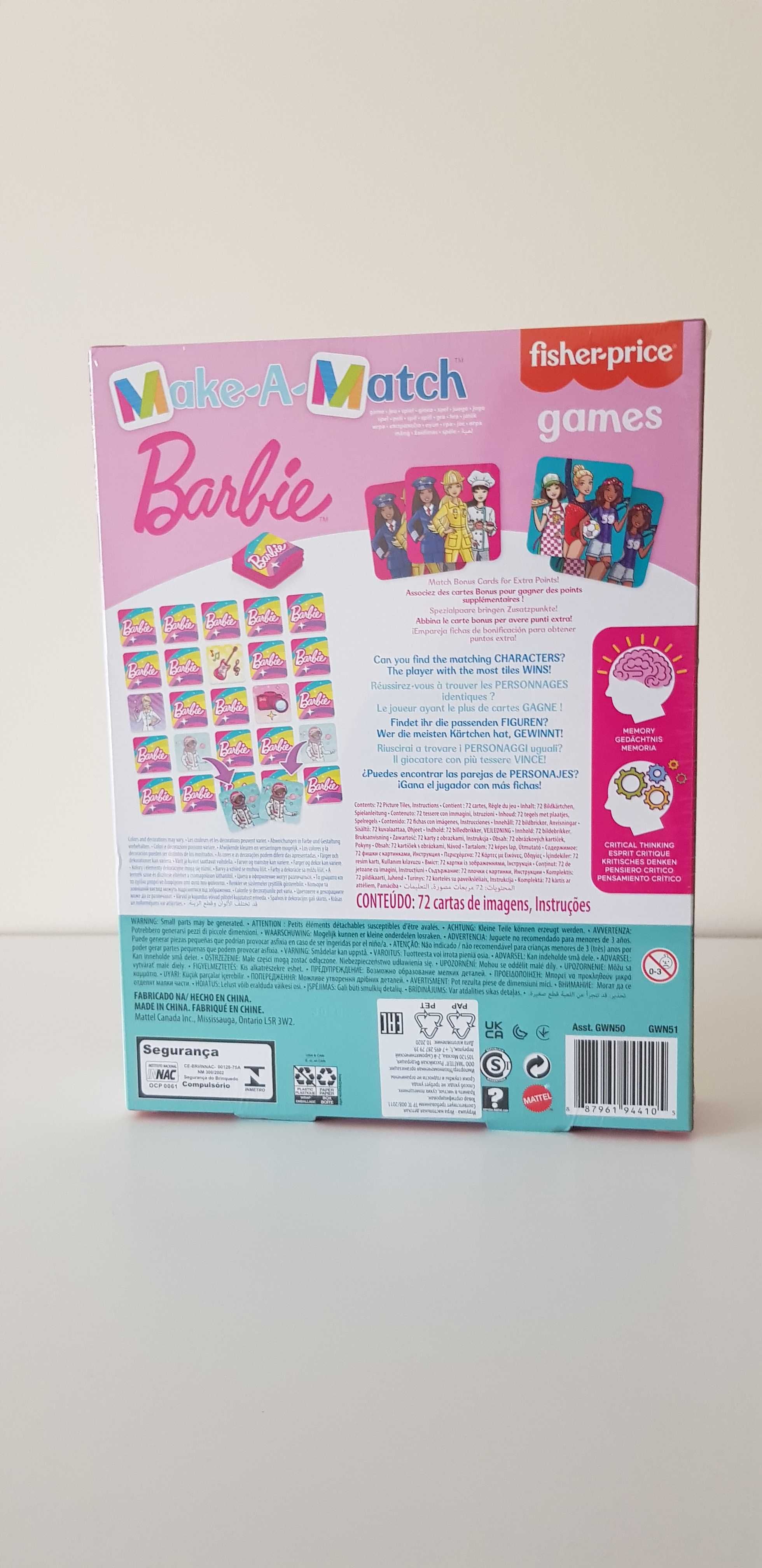 Nowa Memory Barbie Gra dla dzieci GWN51 fisher price folia