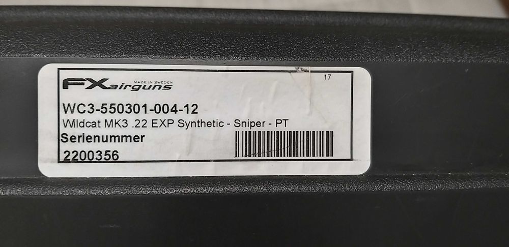 PCP FX Wildcat MK3 Sniper .22/5.5 + moderador de som Weihrauch