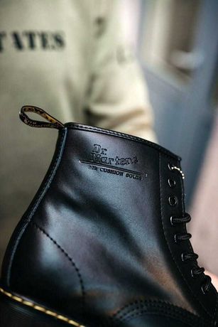 Мужские ботинки на меху Dr. Martens 1460 Black мартинсы зимние