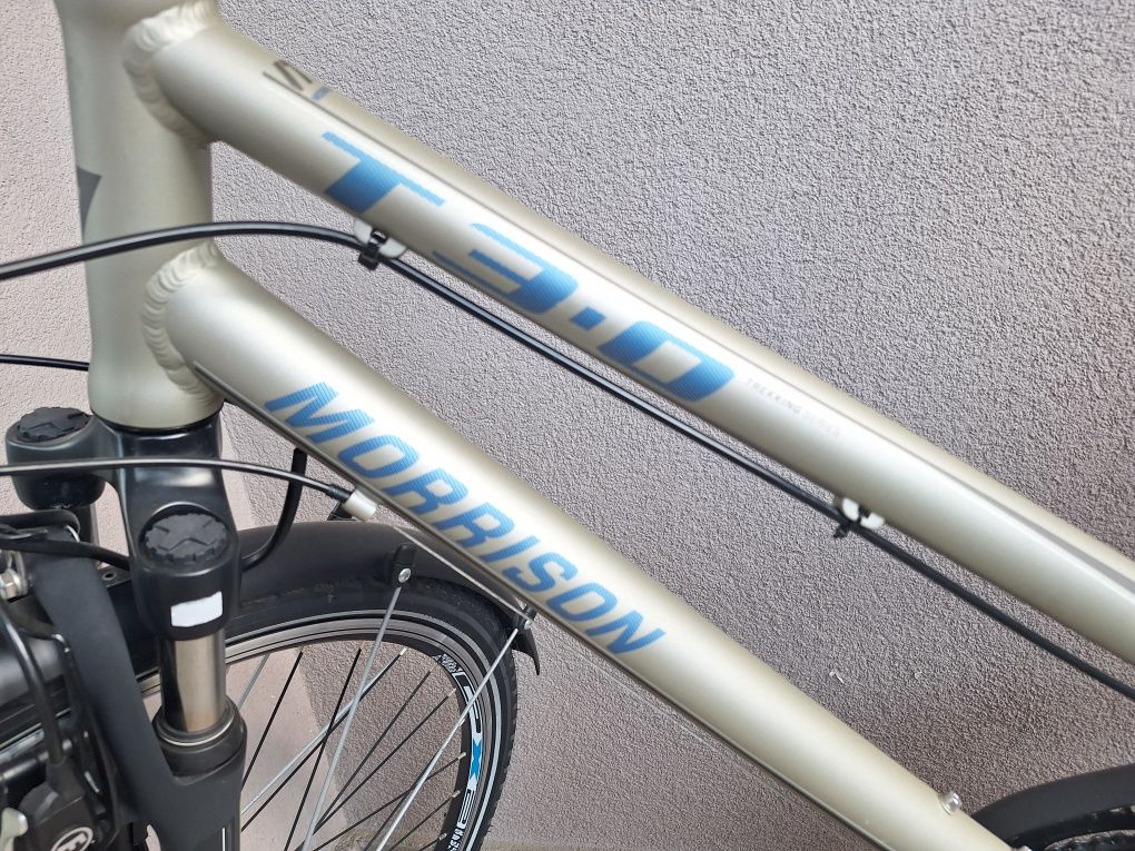 Rower trekkingowy miejski Morisson T 3.0 srebrny