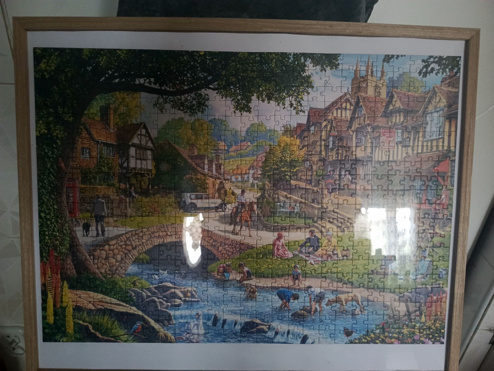 Obraz w ramce z puzzli