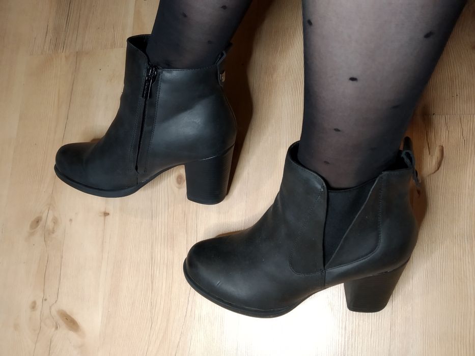 Clara Barson botki czarne na słupku 8cm 37
