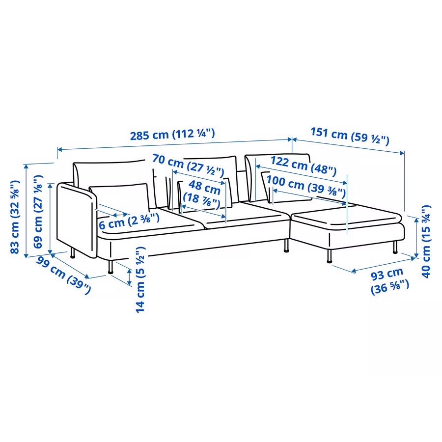 Ikea Soderhamn Sofa 4-osobowa, dwa pokrycia.