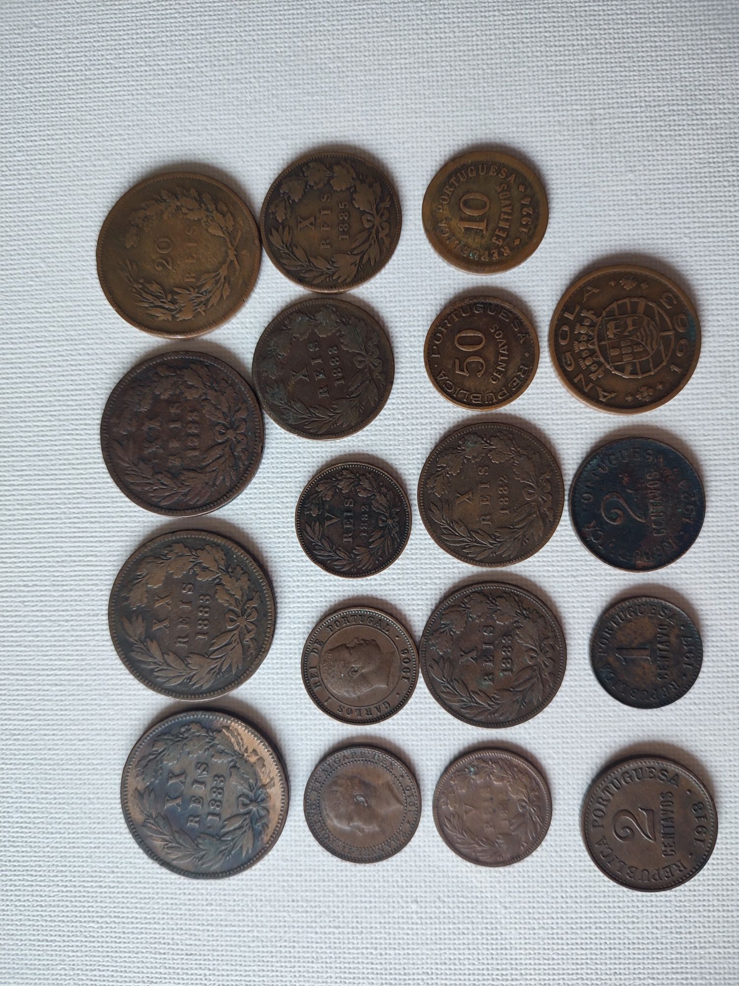 Lote de moedas antigas