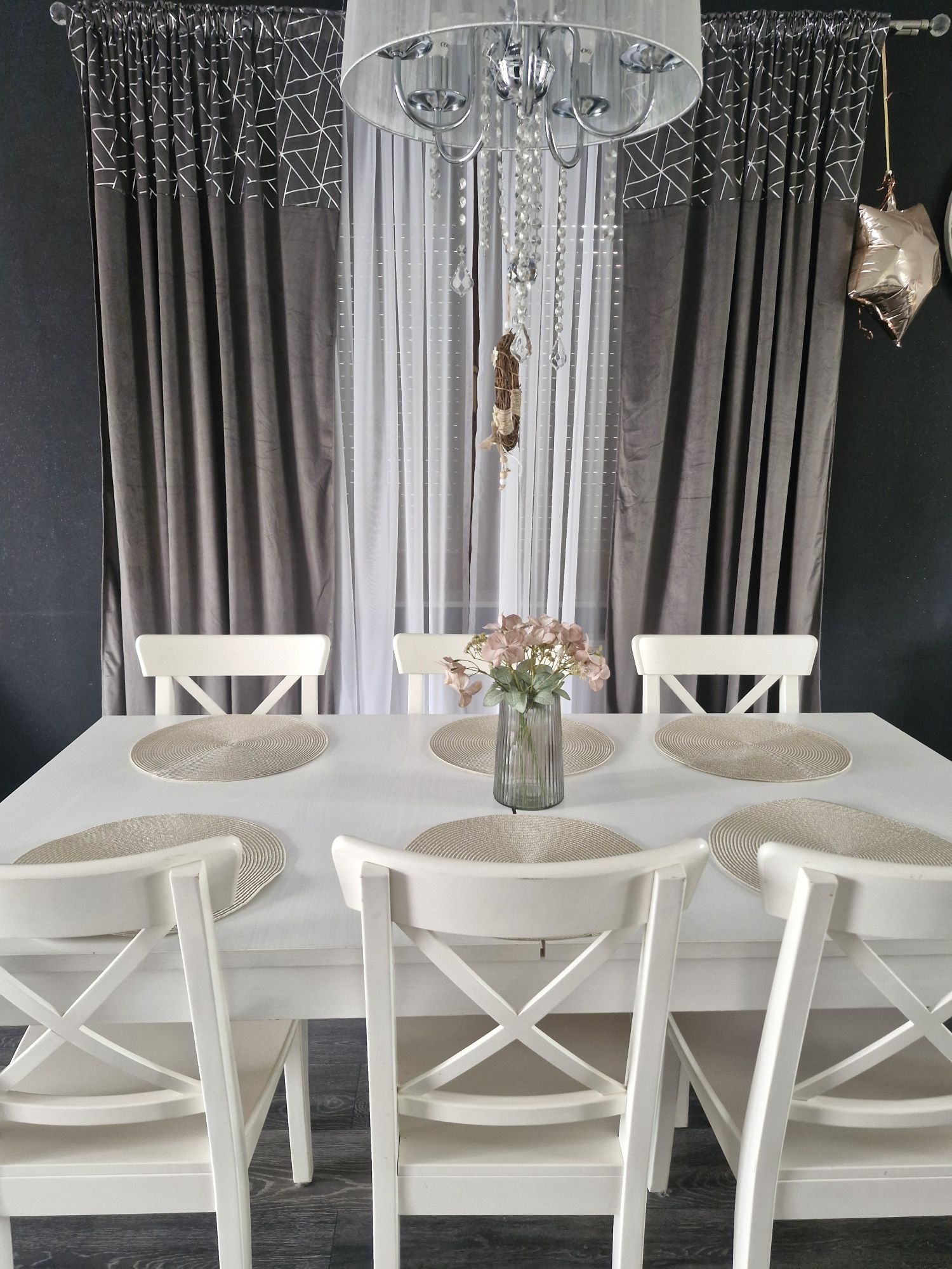 Stół z 6 krzesłami ikea biały