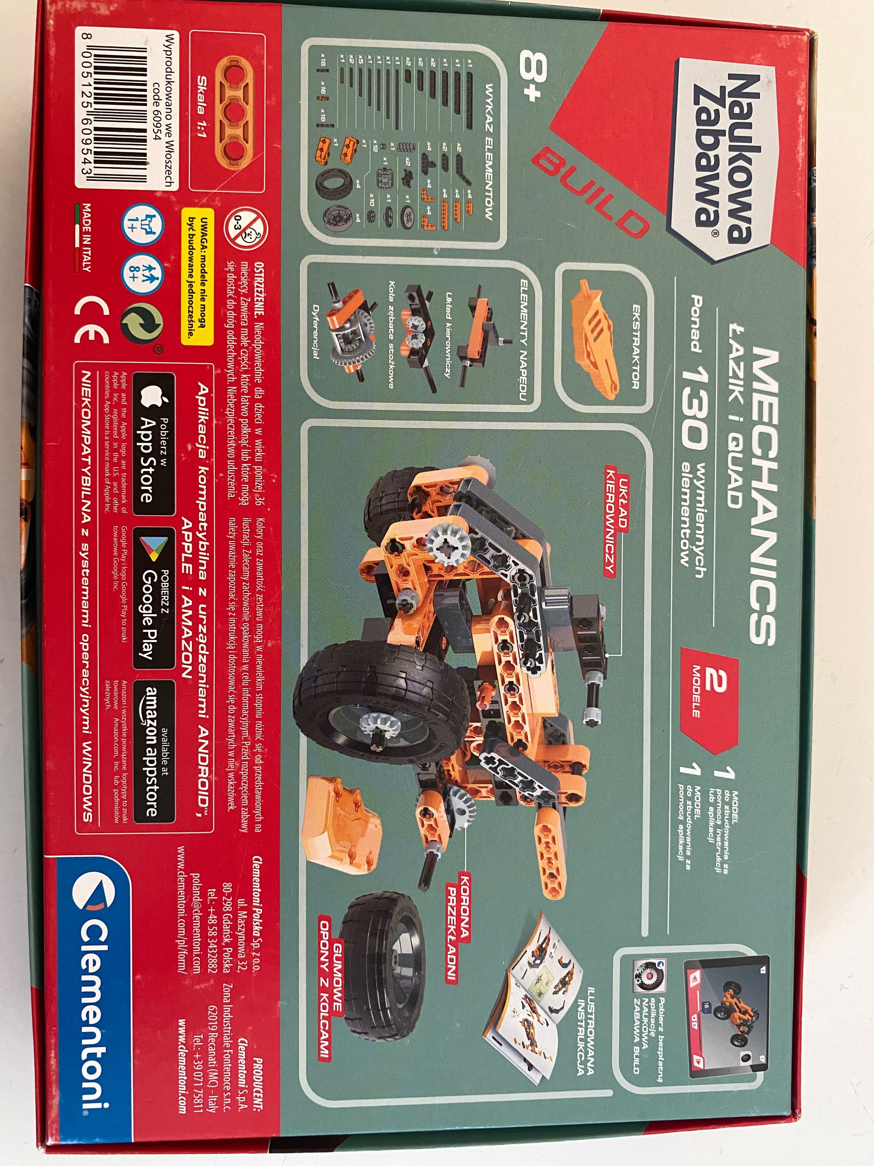 Klocki Clementoni Mechanics łazik i quad