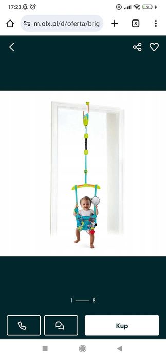 Bright Stara Huśtawka Skoczek Sensoryczny Zebra BS 10410