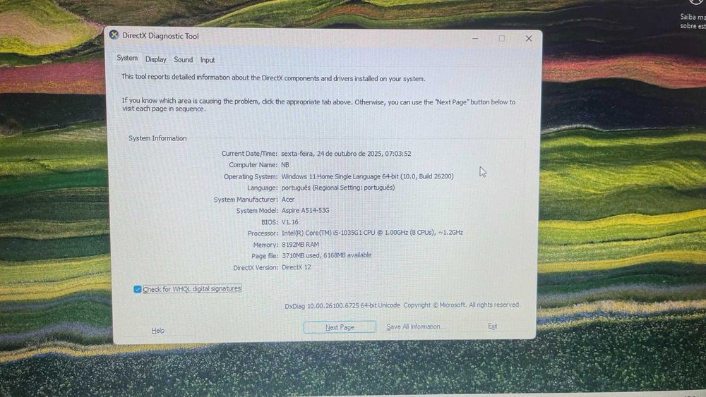 Portatil Acer Aspire i5 10th