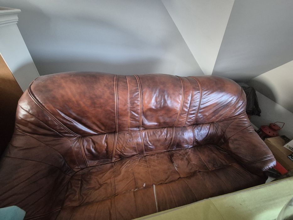 Wypoczynek skórzany 3+2+1 używany