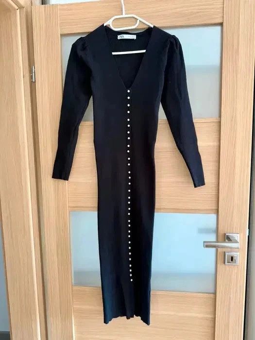 Zara sukienki midi ołówkowa
