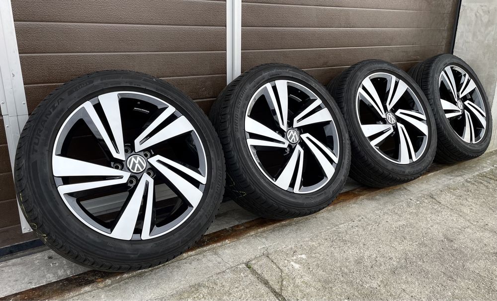 4x Opony+ Alufelgi 5x112 r18 et45 7J Bridgestone 215/50 18” R-Line VW