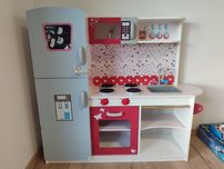 Duża kuchnia drewniana dla dzieci 112x31x106
