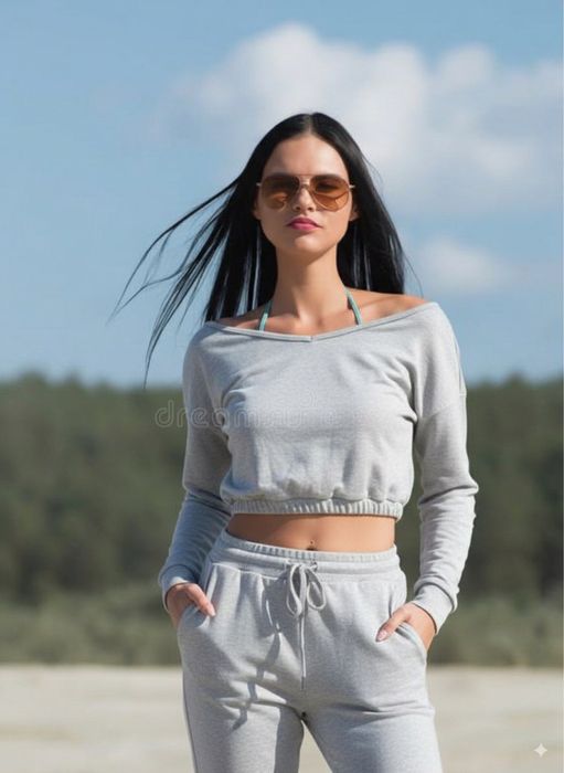 Костюм  для фiтнеса с кропп-топом, новий, 46р