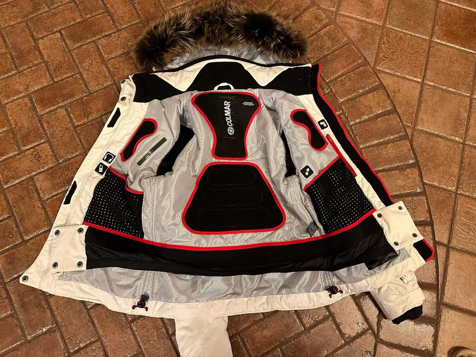 Colmar kurtka narciarska, kaptur z naturalnym jenotem rozmiar 42