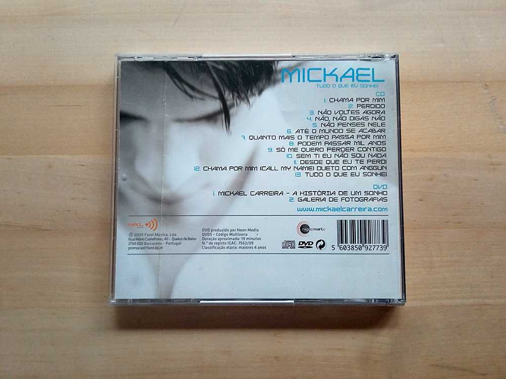 CD Mickael Carreira - Tudo O Que Eu Sonhei (Edição Especial CD+DVD)