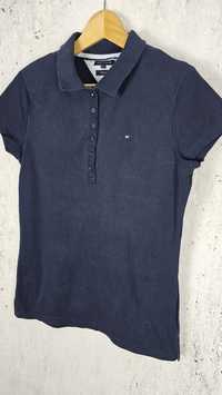 Koszulka damska polo r L Tommy Hilfiger slim fit bawełna