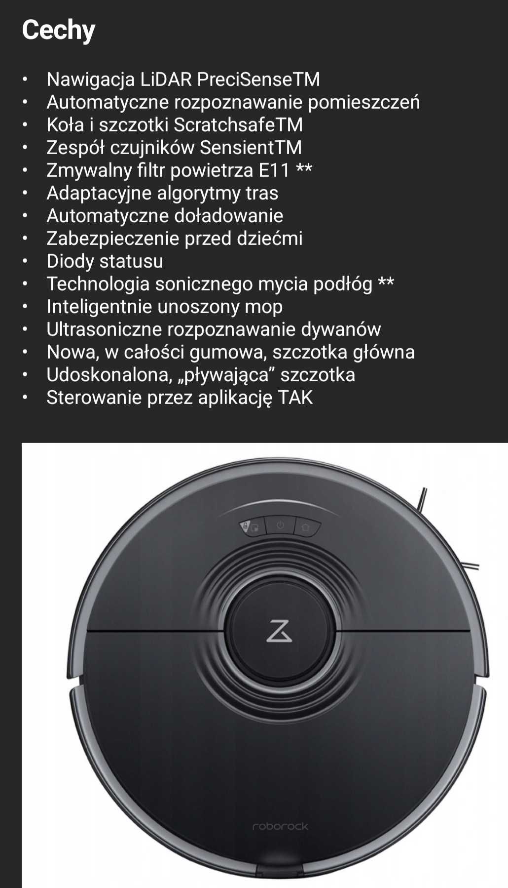 Robot sprzątający Roborock s7