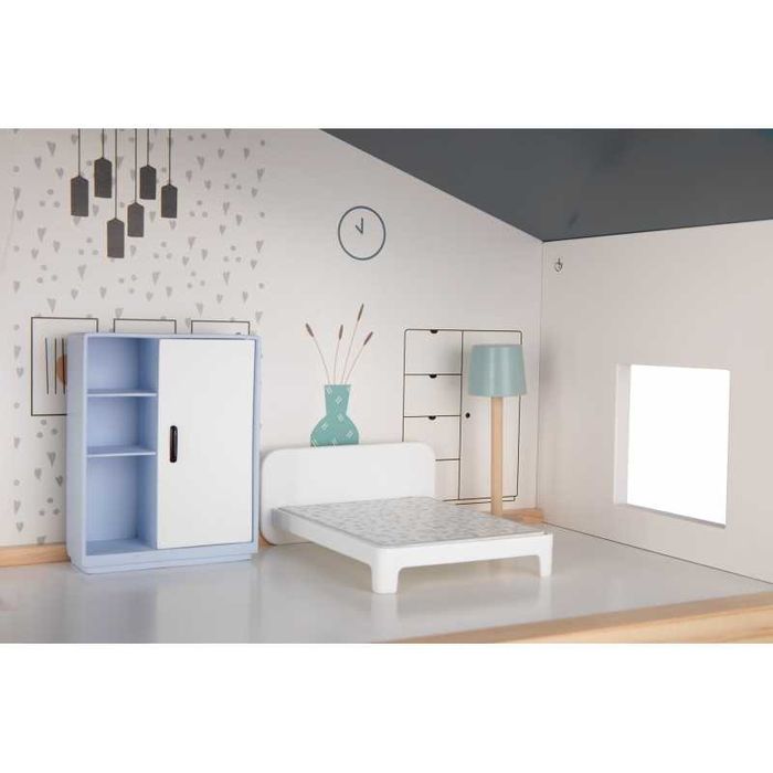 TOOKY TOY Duży Drewniany Domek dla Lalek + Figurki