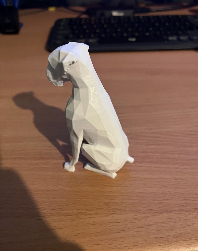 Figurka drukowana pies bokser