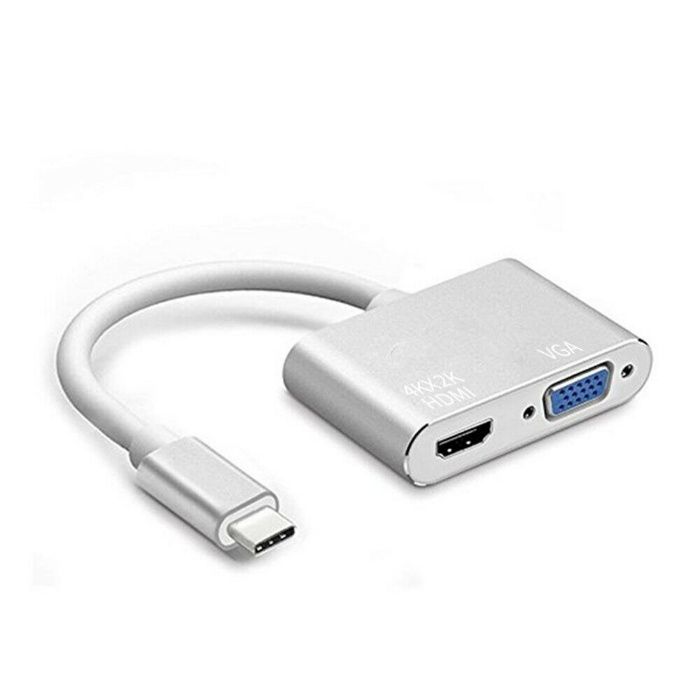 Adaptador USB tipo C para HDMI VGA USB USB-C PD 4 em 1