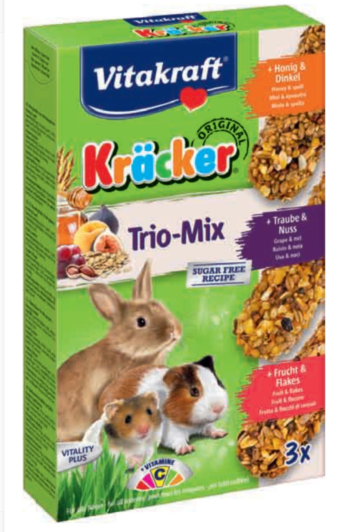 KRACKER 3 szt d/gryzoni owoce/orzech/miód
