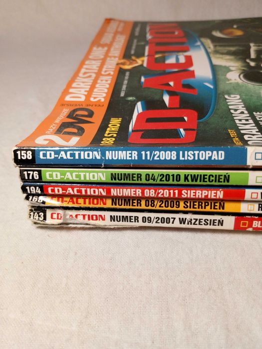 5 x czasopismo CD Action (numery 143, 158, 168, 176, 194) - bez płyt