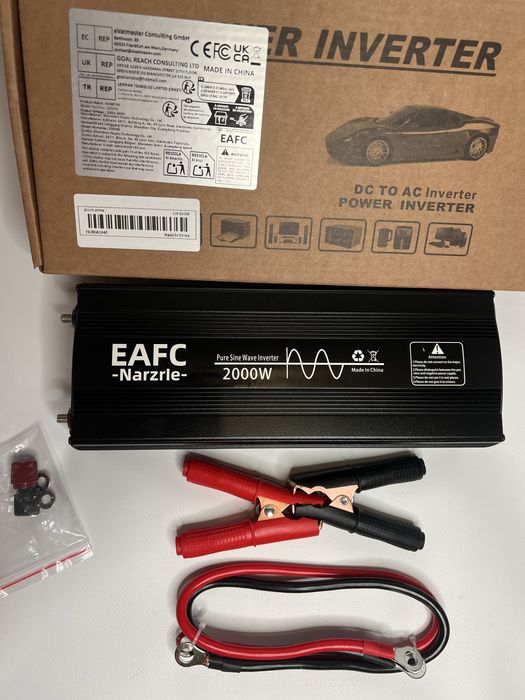 Інвертор 12v-220v чистий синус 2000w Преобразователь 12в -220в