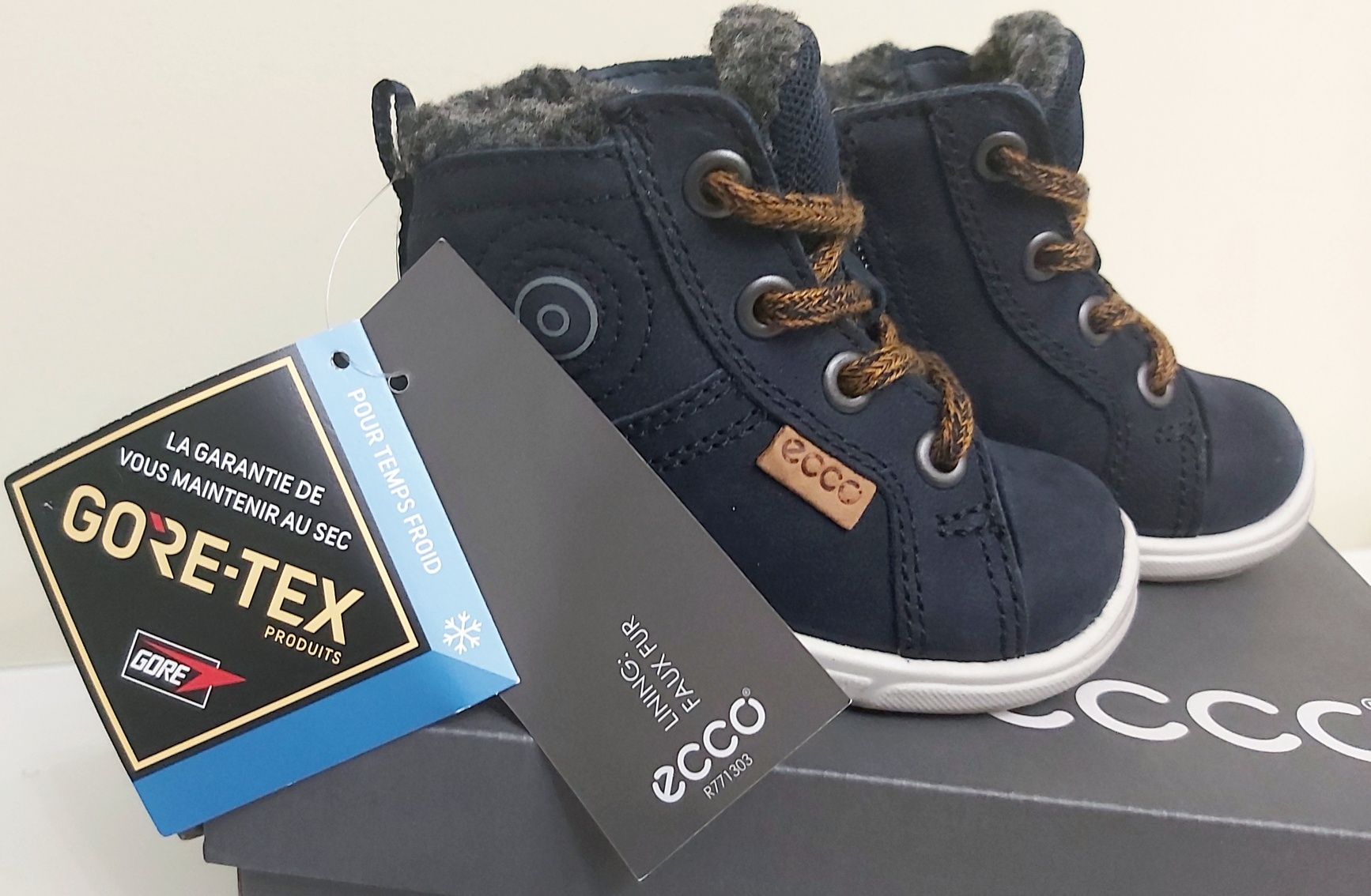 Ecco First теплые ботинки зима еврозима с GoreTex 19 р