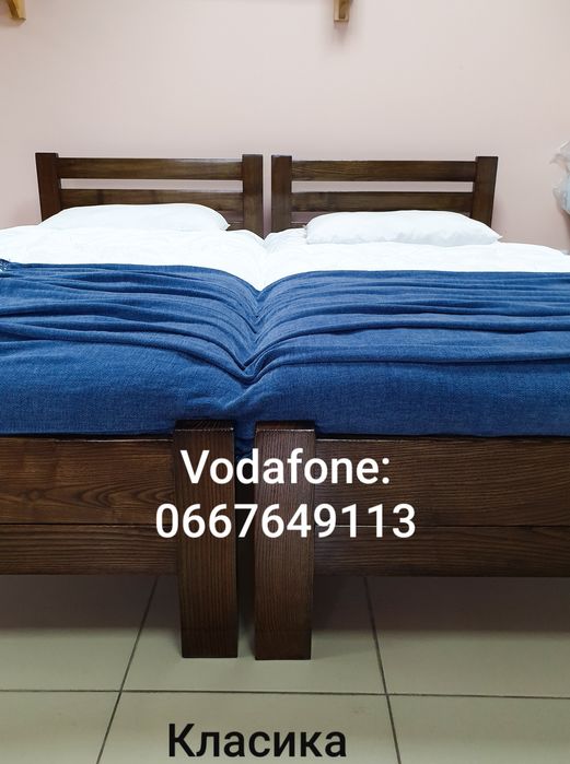 Ліжко односпальне,дерев'яне,ясен,розмір-80/190;90/200;120/190