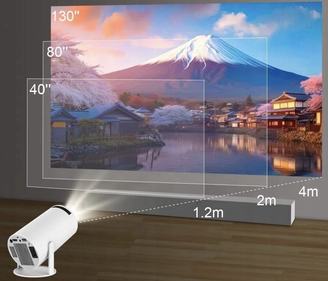 HY300 PRO Projektor Smart Rzutnik Android WIFI FullHD 4K Netflix