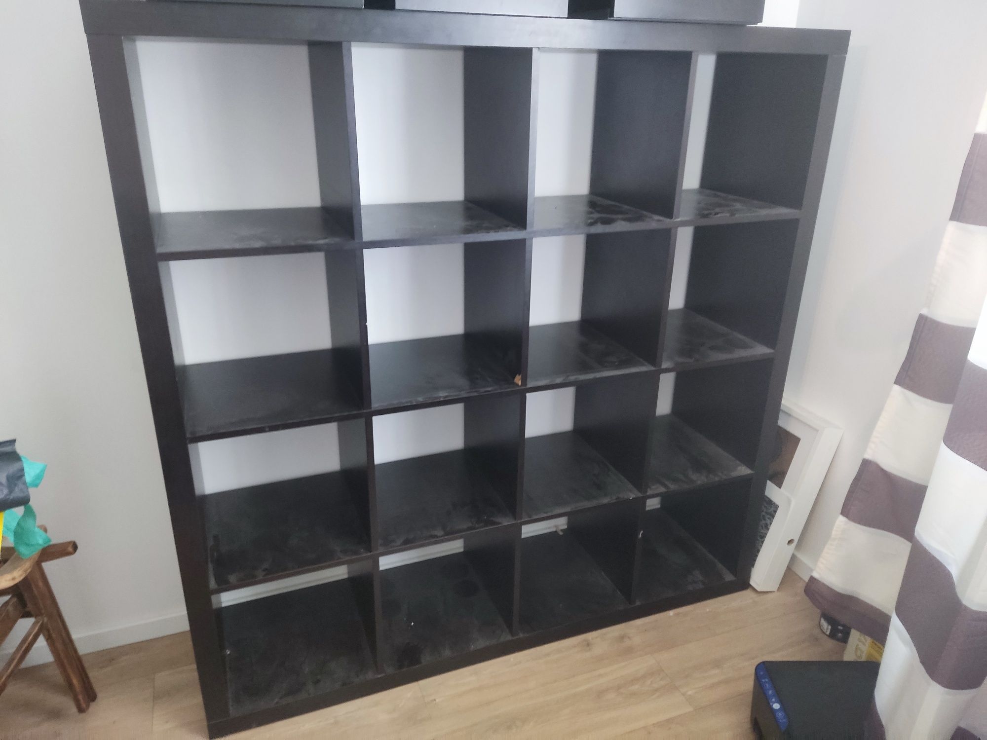 Regał kallax 4x4 Ikea ciemny