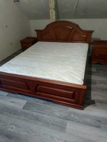 Ліжко двоспальне з тумбочками, дуб моноліт, 200*170, 40*40
