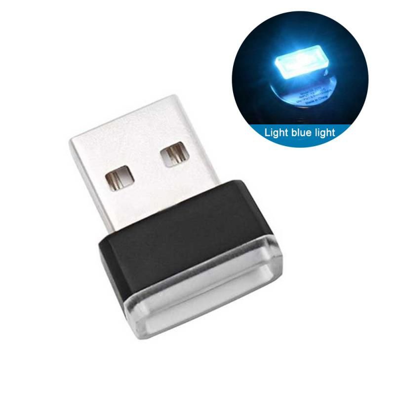 Luz de ambiente para carro porta USB AZUL novo