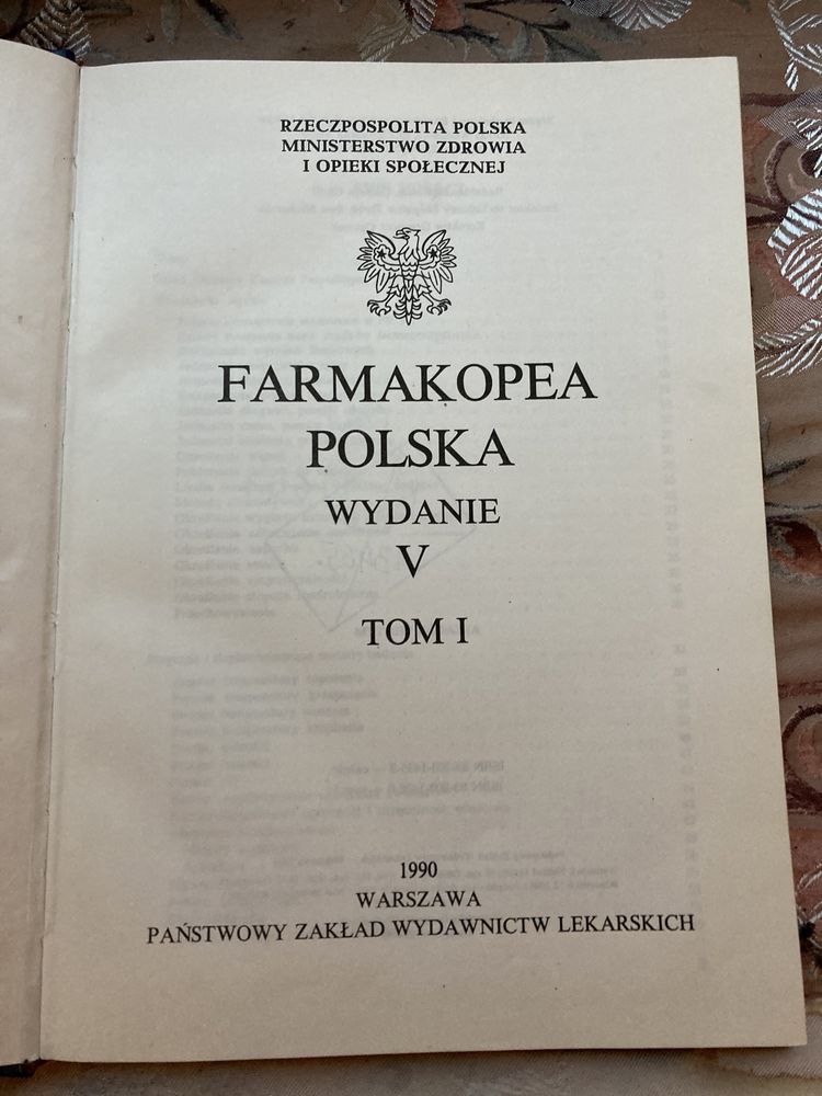 Farmakopea Polska V Tom I 1990 Stan Idealny