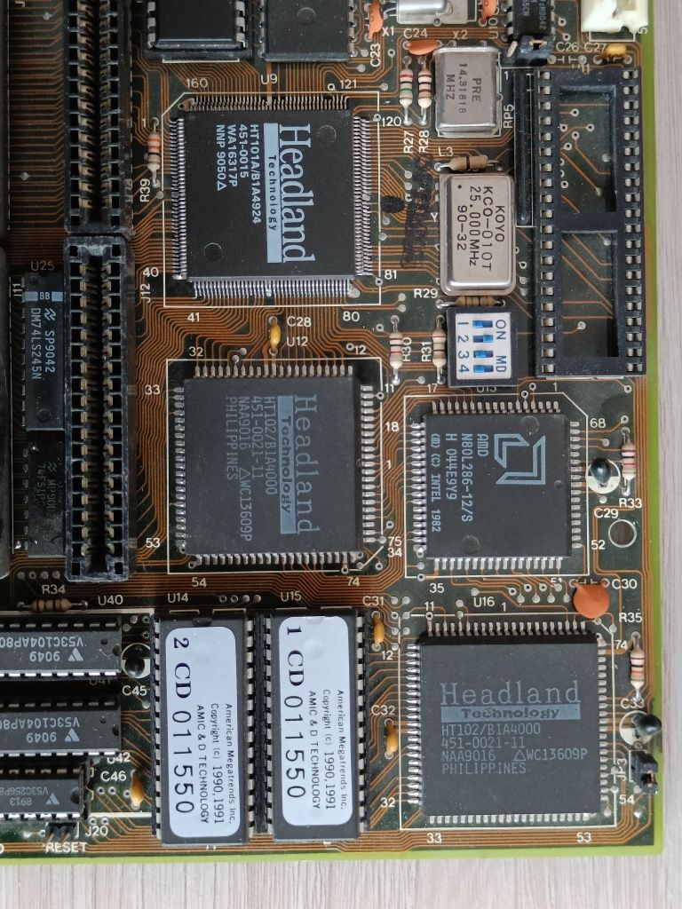Płyta główna retrokomputer 286 PC/AT AMD N80L286-12/S retro komputer