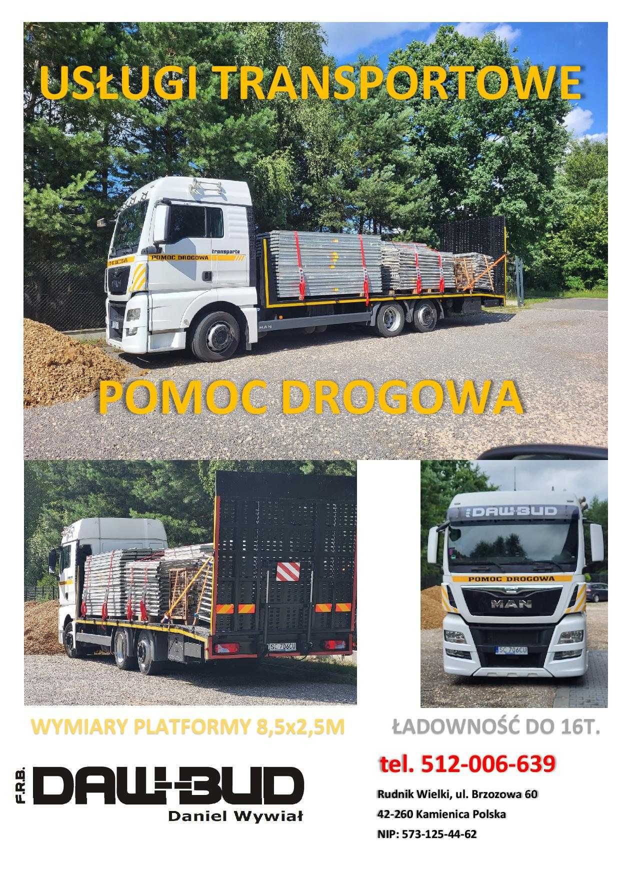 Pomoc drogowa - usługi transportowe - Częstochowa