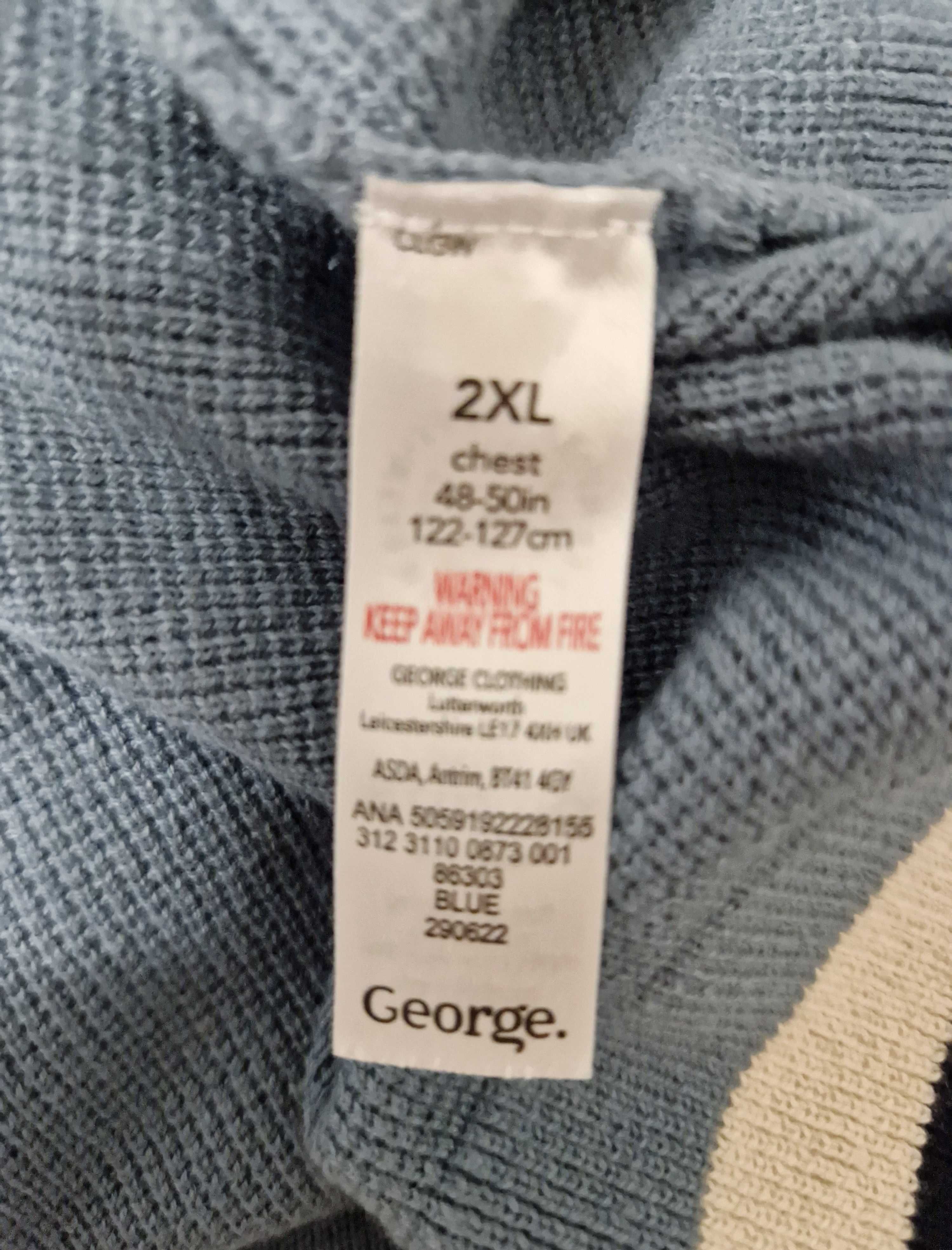 Nowy sweter meski George XXL 100% bawelna