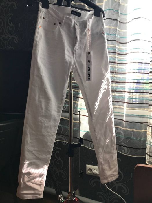 Purple brand jeans white