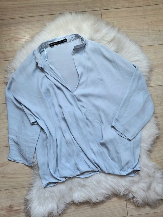 Błękitna koszula zara 36 s rękaw 3/4 niebieska Jasna Stan idealny