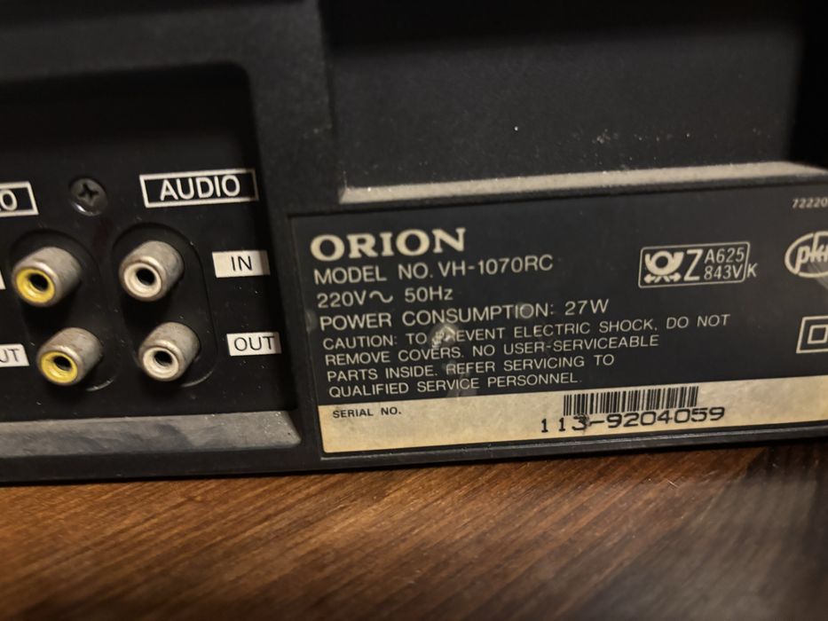 Prl orion video odtwarzacz vhs