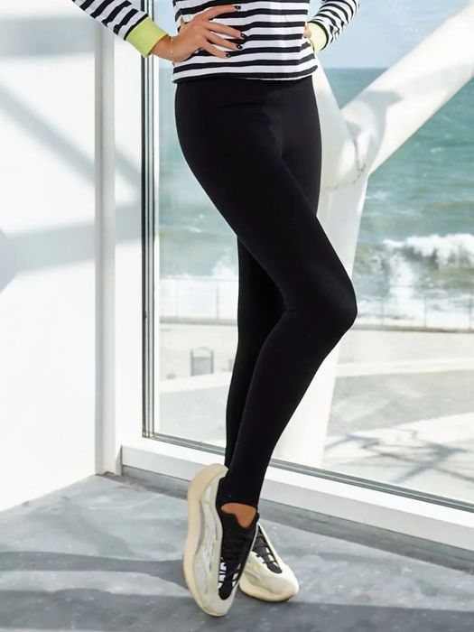 Теплі жіночі лосини на хутрі з штрипками, утяжка, пуш-ап.